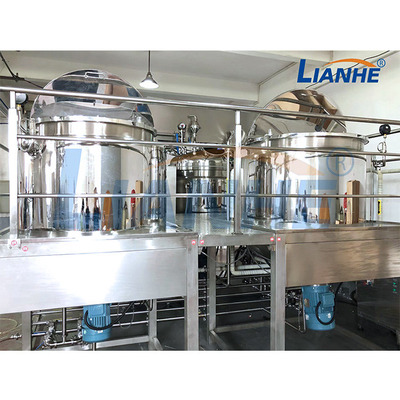 Stainless Steel Cosmetic Cream Emulsifier 1T Mixer Vacuum Ointment Gel Emulsifying Machine