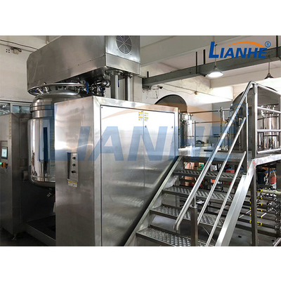 Stainless Steel Cosmetic Cream Emulsifier 1T Mixer Vacuum Ointment Gel Emulsifying Machine