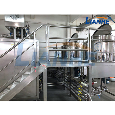 Stainless Steel Cosmetic Cream Emulsifier 1T Mixer Vacuum Ointment Gel Emulsifying Machine