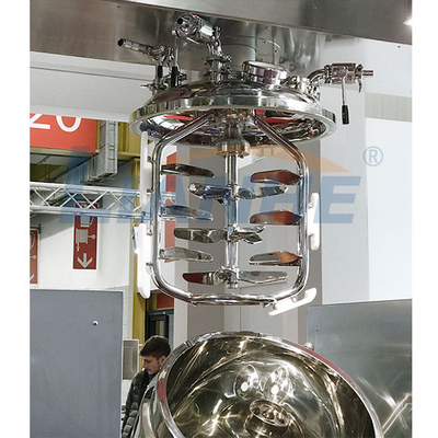 150L Hydraulic Lifting Vacuum Emulsifier Mixer Bottom Homogenizer SUS316L