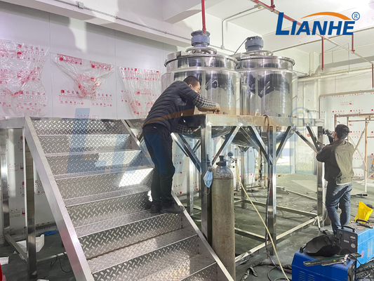 Fixed Emulsifier Homogenizer Cosmetic Moisturizer Heating Mixer Gel Making Machine