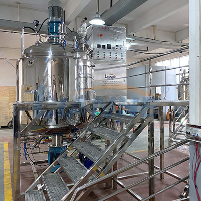 1000L Fixed High Shear Vacuum Emulsifier Mixer Heating Cosmetic Reactor