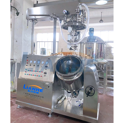 100L Cream Cosmetic Making Vacuum Emulsifier Mixer High Standard