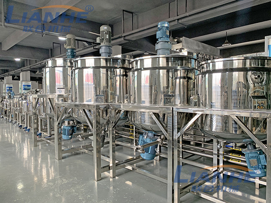 2000L Shampoo Shower Gel Making Machine Hand Sanitizer Homogenizer Mixer