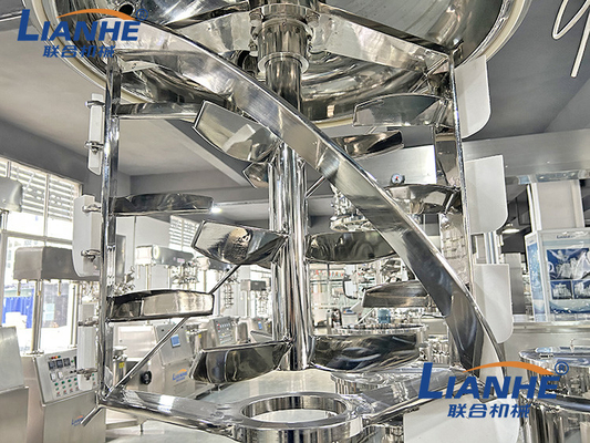 200L Hydraulic Lifting Cosmetic Vacuum Emulsifying Homogenizer Mixer Machine