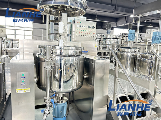 300L Internal And External Circulation Vacuum Homogenizer Cream Mixer Machine