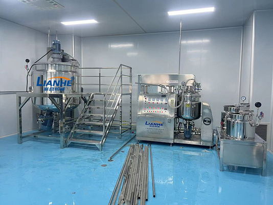 Cosmetics Production Line Shampoo Homogeneous Mixer Paste Cream Emulsifying Machine