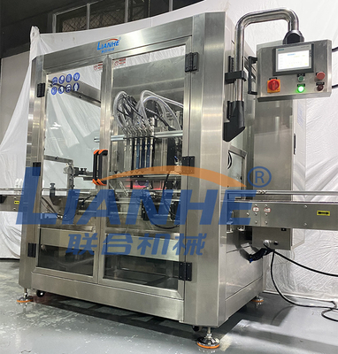 PLC 12 Nozzles Automatic Filling Machine Liquid Soap Shower Gel Lotion Capping Labeling Line