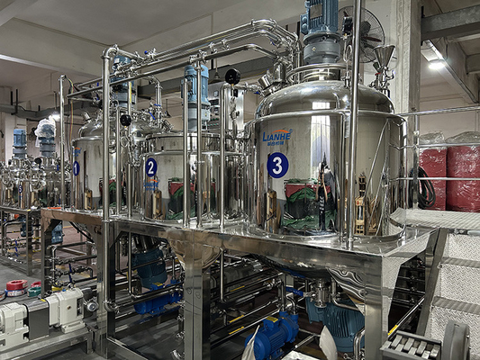 PLC 1000L Cosmetic Manufacturing Machine Emulsifying Homogenizer Paste Ointment Mixer