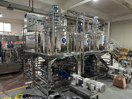 PLC 1000L Cosmetic Manufacturing Machine Emulsifying Homogenizer Paste Ointment Mixer