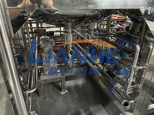PLC 1000L Cosmetic Manufacturing Machine Emulsifying Homogenizer Paste Ointment Mixer