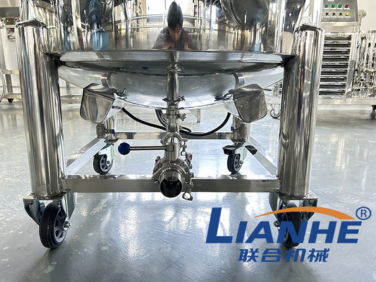 300L Fixed Cover Type Heating Mixing Tank Movable Button Control