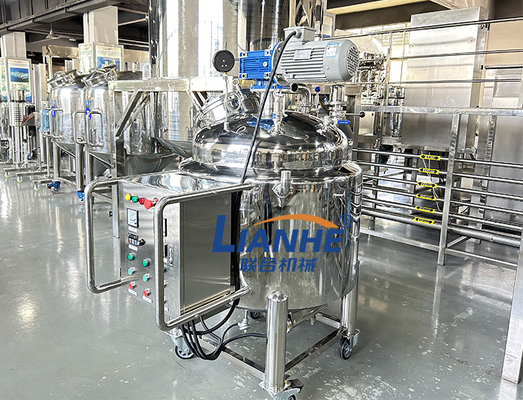 300L Fixed Cover Type Heating Mixing Tank Movable Button Control