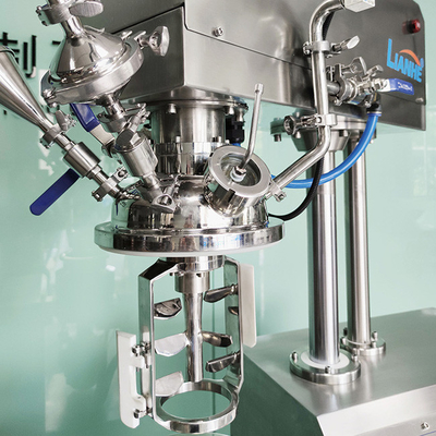 PLC 5L Body Cream Making Machine , Steam Heating Vacuum Emulsifying Mixer
