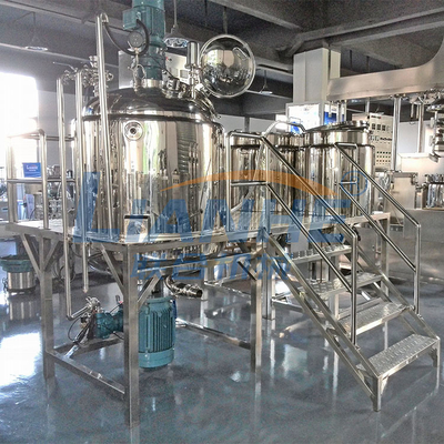 500L Fixed Type Vacuum Emulsifier Mixer SUS304 Frame For Cosmetic Cream