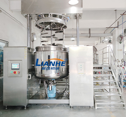 1 Ton Double Cylinder Vacuum Emulsifier Mixer Machine Hydraulic Lift