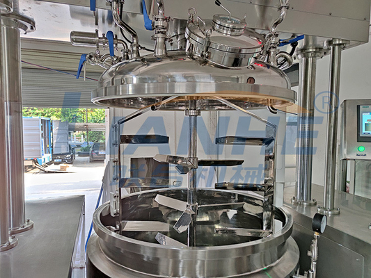 1 Ton Double Cylinder Vacuum Emulsifier Mixer Machine Hydraulic Lift