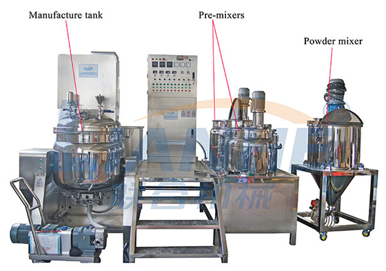 ISO 300L Toothpaste Manufacturing Equipment , SUS316L Cosmetic Making Machine