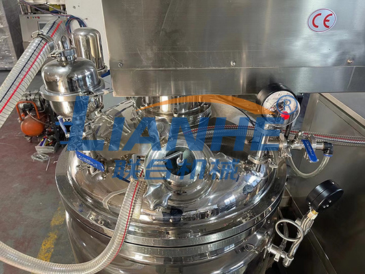 Cosmetic Cream Vacuum Emulsifier Mixer 300L-500L Agitator 65 Rpm