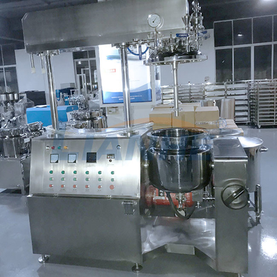Lipstick Making Vacuum Emulsifier Mixer Electric 50L Durable
