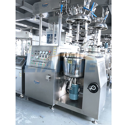 3600r/Min Vacuum Emulsifying Machine , 45 Degree Cosmetic Cream Mixer Machine