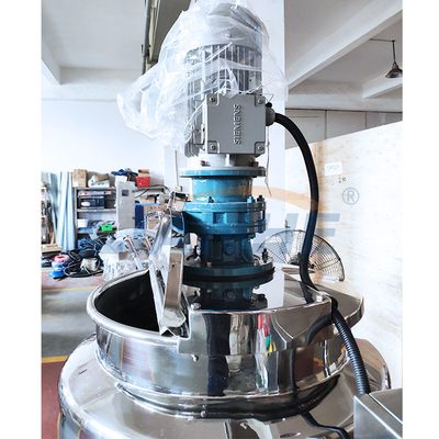 1.5KW Hand Sanitizer Production Equipment , 2 Jackets Homogenizer Mixer For Cosmetics