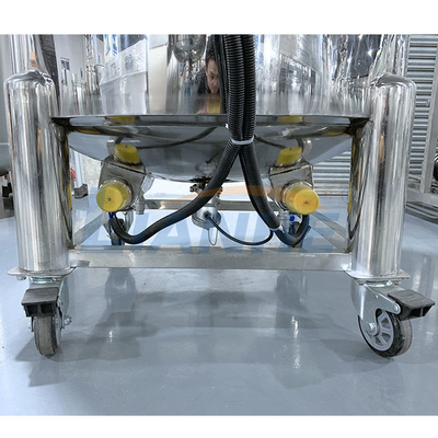 Movable Rustproof Vacuum Homogenizer Mixer For Liquid Soap 200L Electric Heating