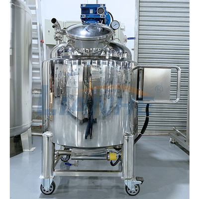 Movable Rustproof Vacuum Homogenizer Mixer For Liquid Soap 200L Electric Heating