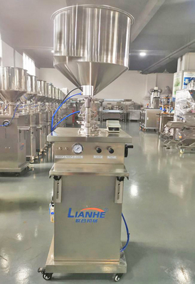 ISO Semi Automatic Cream Lotion Filling Machine Rustproof Stainless Steel