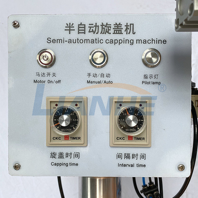 TUV Leakproof Semi Auto Capping Machine , Rustproof Small Bottle Sealing Machine