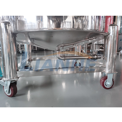 LIANHE Food Grade Stainless Steel Storage Tank Moveable For Cosmetic Mixing