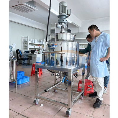 Electric Heating High Shear Emulsifier Mixer 100L 3 Layers Stainless Steel