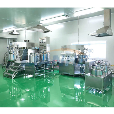 50L Vacuum High Shear Emulsifier Mixer PLC Control For Ice Water Cooling