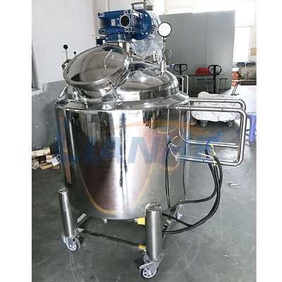 Sealed Type 500L Stainless Steel Mixing Tanks , Movable Cosmetic Mixing Equipment