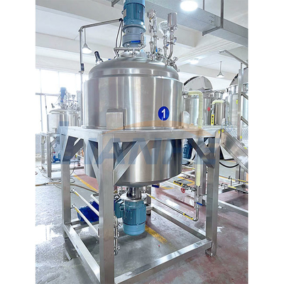 1000L Cosmetic Mixer Cream Shampoo Vacuum Emulsifier High Shear Body Lotion Mixing Tank