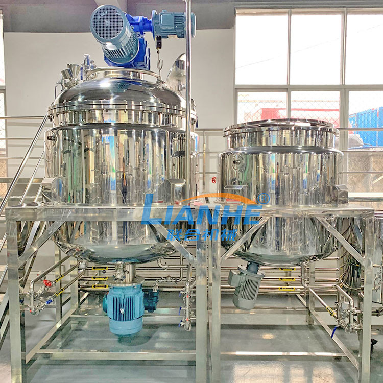 65 Rpm 1000L Lotion Mixer Machine Cosmetic , Fixed Type Ointment Making Machine