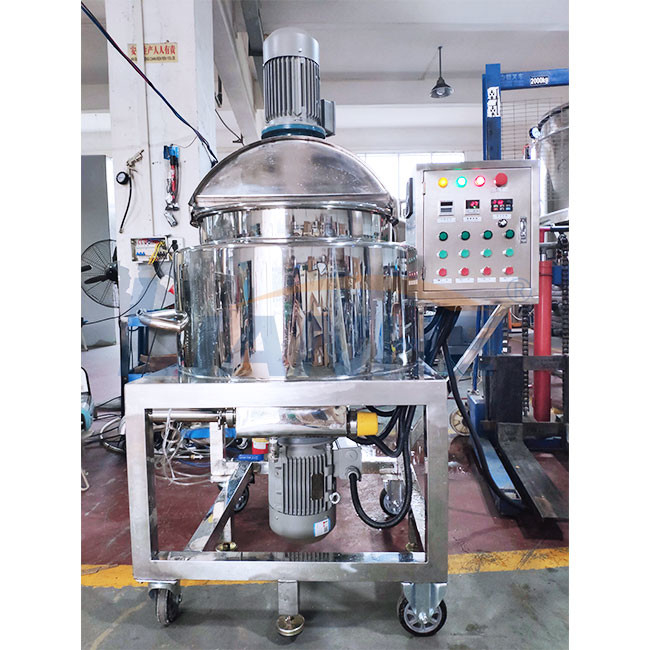 1.5KW Hand Sanitizer Production Equipment , 2 Jackets Homogenizer Mixer For Cosmetics