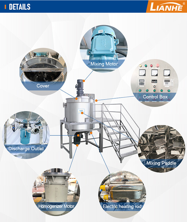 ABB 2000L Cosmetic Homogenizer Mixer , Platform Hand Sanitizer Mixing